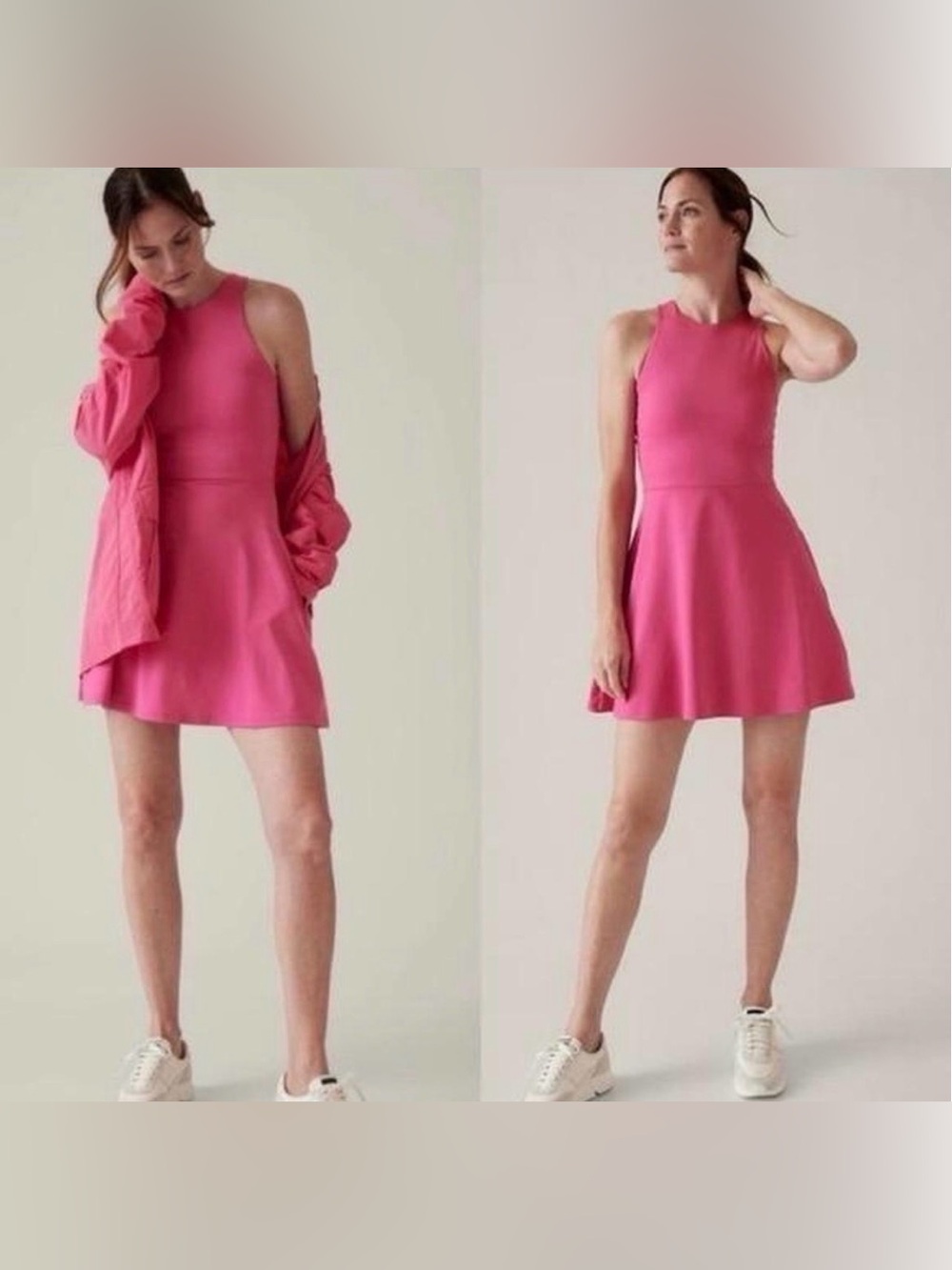 Athleta Conscious Pink Athletic Racerback Dress
